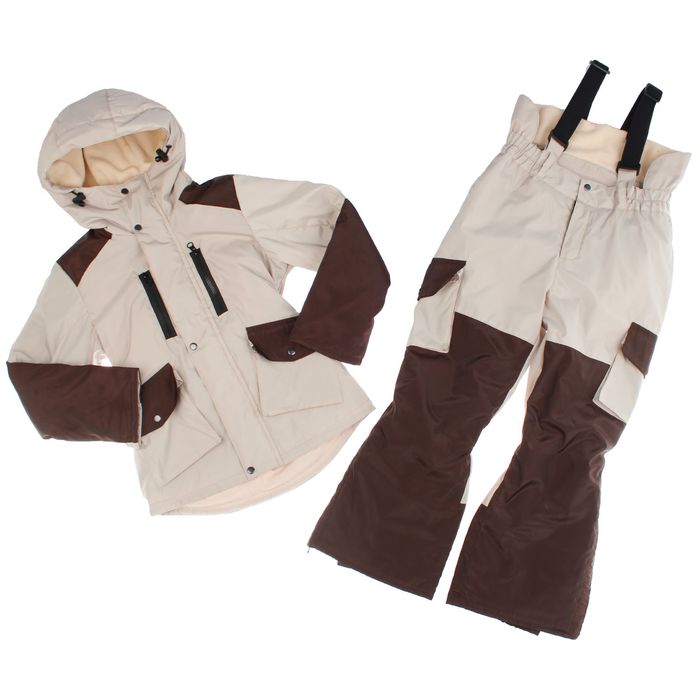 Костюм для мальчика "Горка-Осень", рост 128см (32), цвет бежевый ДД-0407