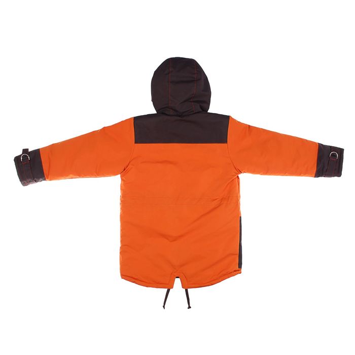 Парка для мальчика, рост 134 см (34), цвет оранжевый ДД-0623