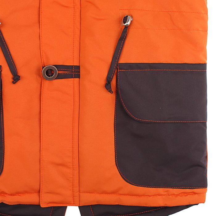 Парка для мальчика, рост 134 см (34), цвет оранжевый ДД-0623