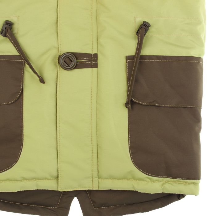 Парка для мальчика, рост 134 см (34), цвет олива ДД-0623