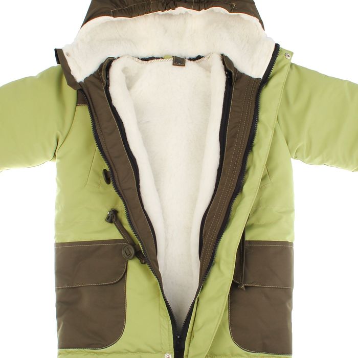 Парка для мальчика, рост 116 см (30), цвет олива ДД-0623