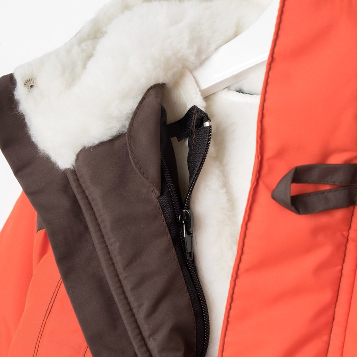 Парка для мальчика, рост 122 см (32), цвет оранжевый ДД-0623