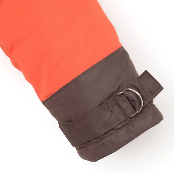 Парка для мальчика, рост 122 см (32), цвет оранжевый ДД-0623