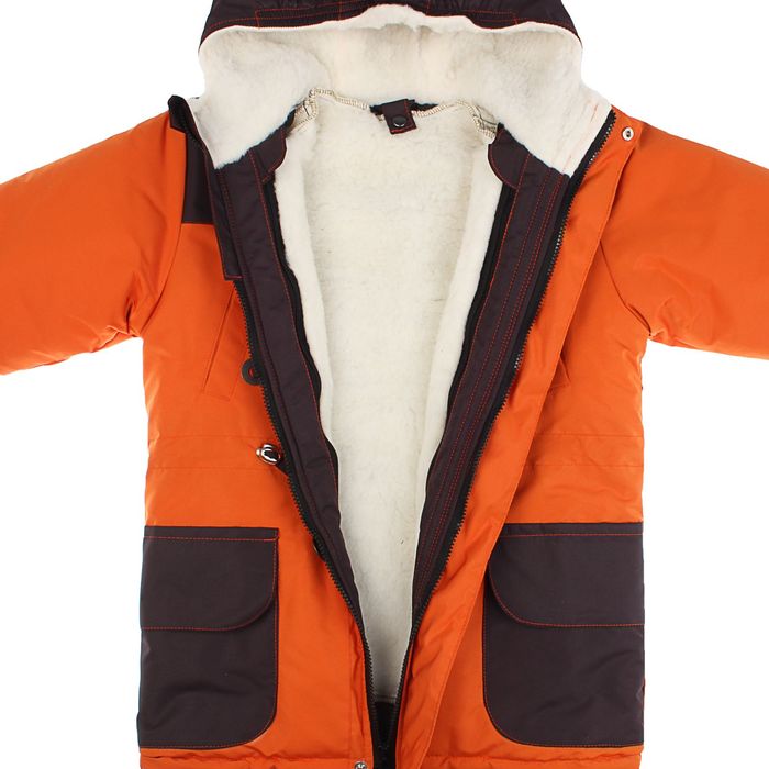 Парка для мальчика, рост 122 см (32), цвет оранжевый ДД-0623