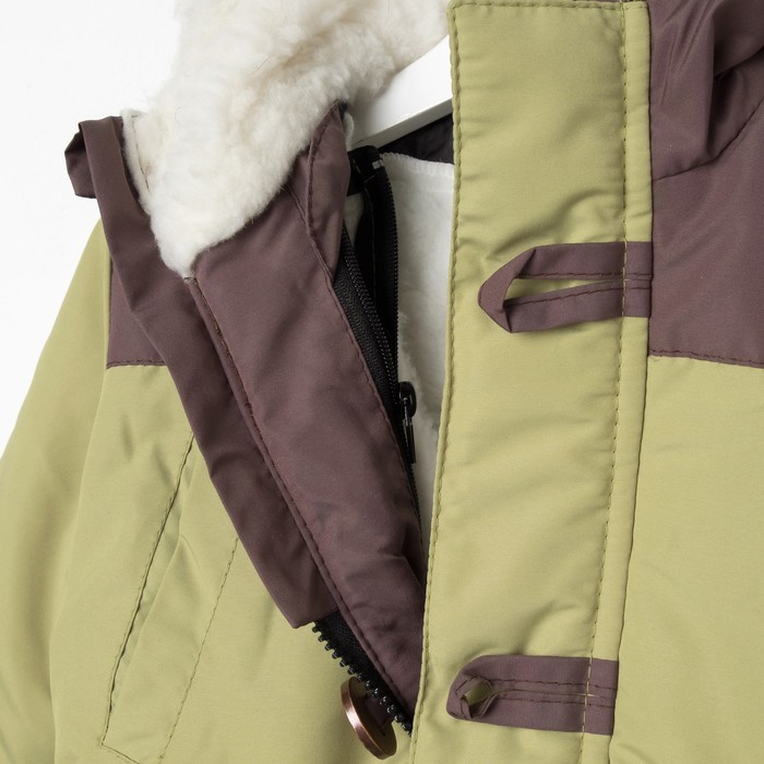 Парка для мальчика, рост 122 см (32), цвет олива ДД-0623