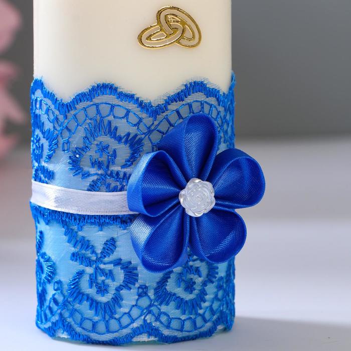 Набор свечей «Семейный очаг», 3 шт., синий