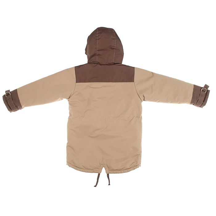 Парка для мальчика, рост 116 см (30), цвет бежевый ДД-0623