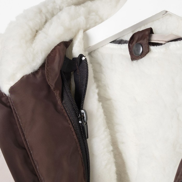 Парка для мальчика, рост 116 см (30), цвет бежевый ДД-0623