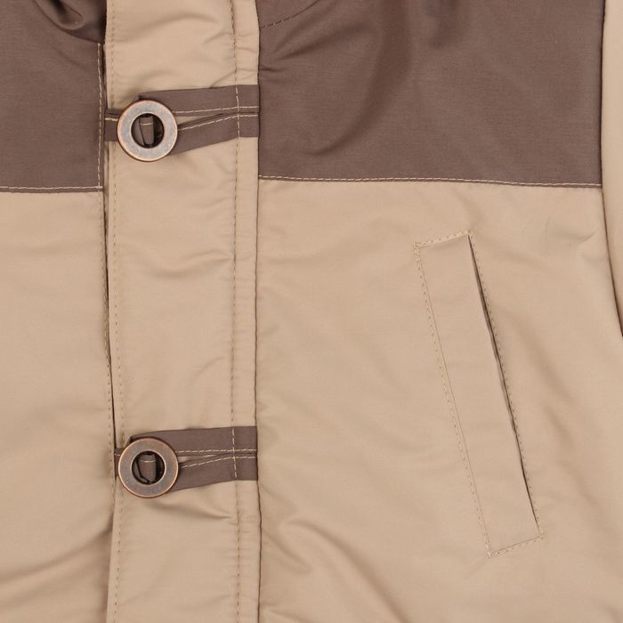 Парка для мальчика, рост 116 см (30), цвет бежевый ДД-0623