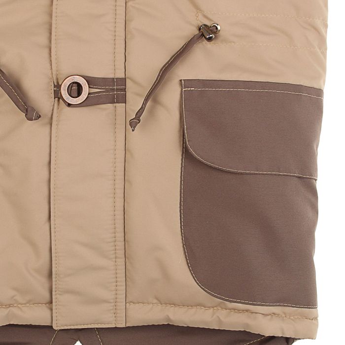 Парка для мальчика, рост 116 см (30), цвет бежевый ДД-0623