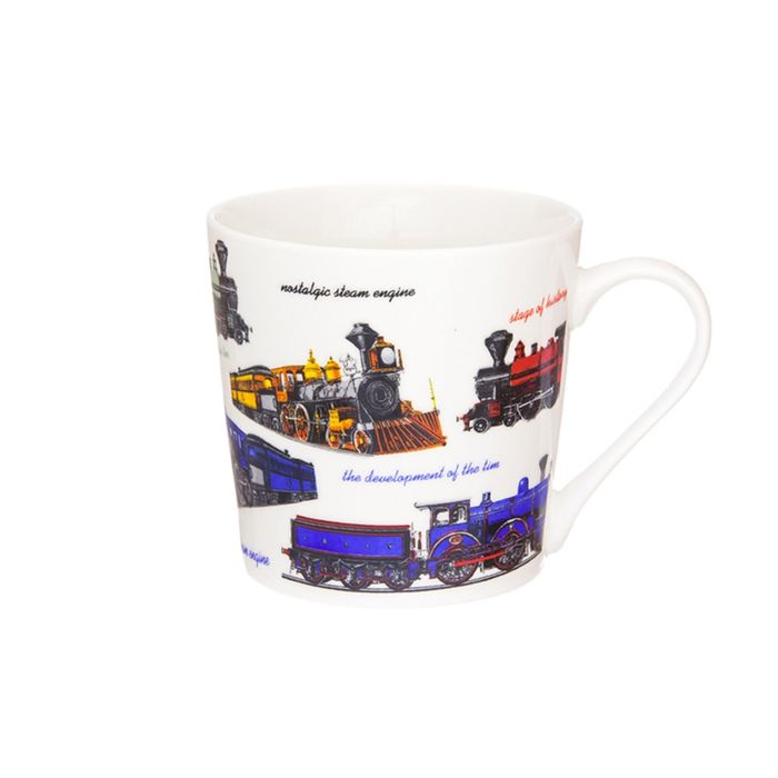 Кружка "Паровозы", 400 мл, 12,5 х 9 х 9 см