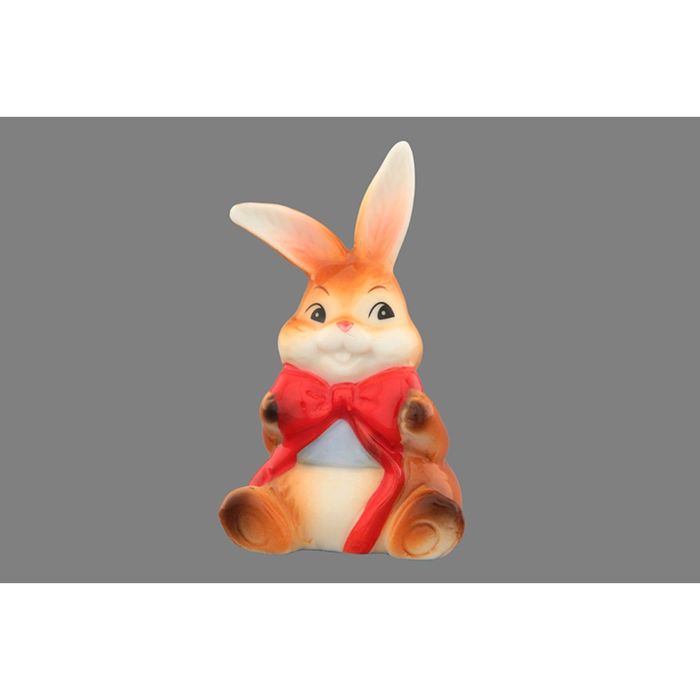 Фигурка декоративная "Зайка-модник", цветная, 5×4,5×8 см.