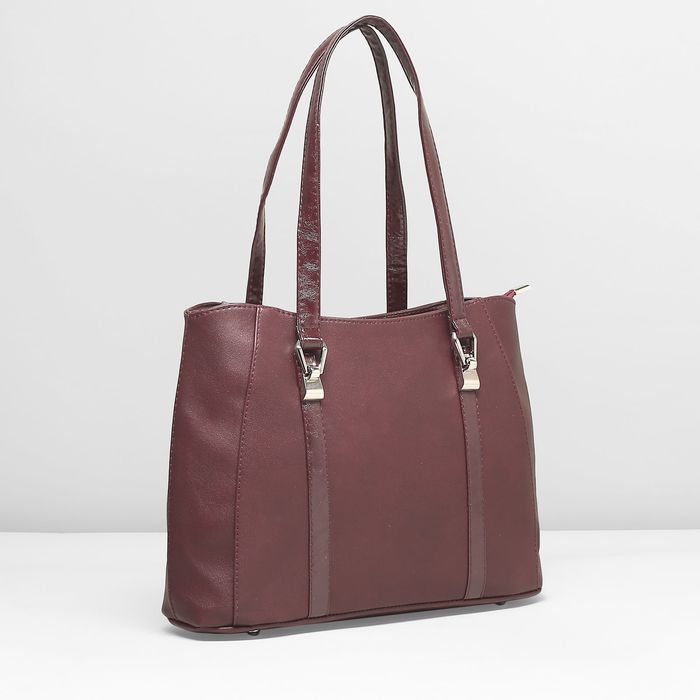 Сумка женская на молнии, 1 отдел, цвет бордовый