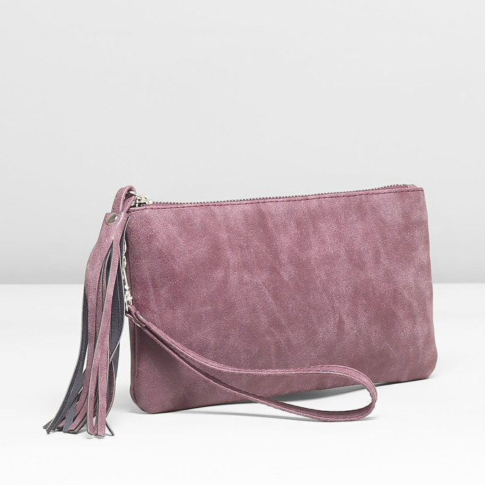 Сумка женская на молнии, 1 отдел, наружный карман, длинный ремень, цвет бордовый