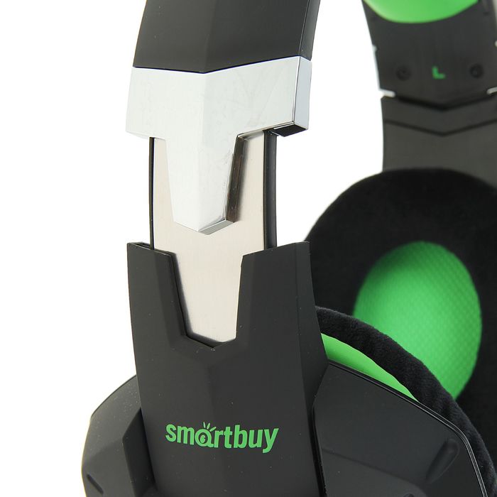 Гарнитура игровая Smartbuy RUSH VIPER, чёрно-зелёная