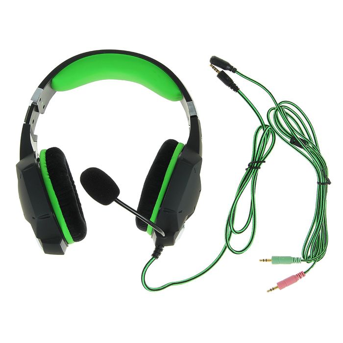 Гарнитура игровая Smartbuy RUSH VIPER, чёрно-зелёная