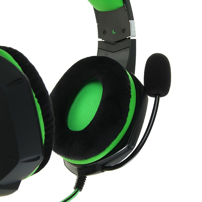 Гарнитура игровая Smartbuy RUSH VIPER, чёрно-зелёная