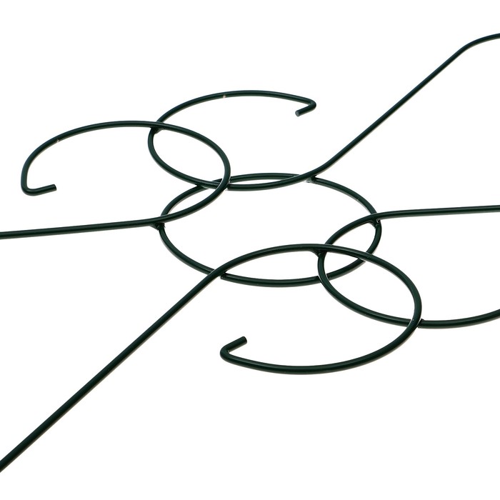 Ограждение декоративное, 60 х 310 см, 5 секций, металл, зелёное, «Ажур»