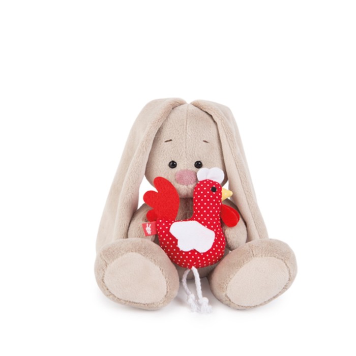 Мягкая игрушка "Зайка Ми" с петушком, 18 см