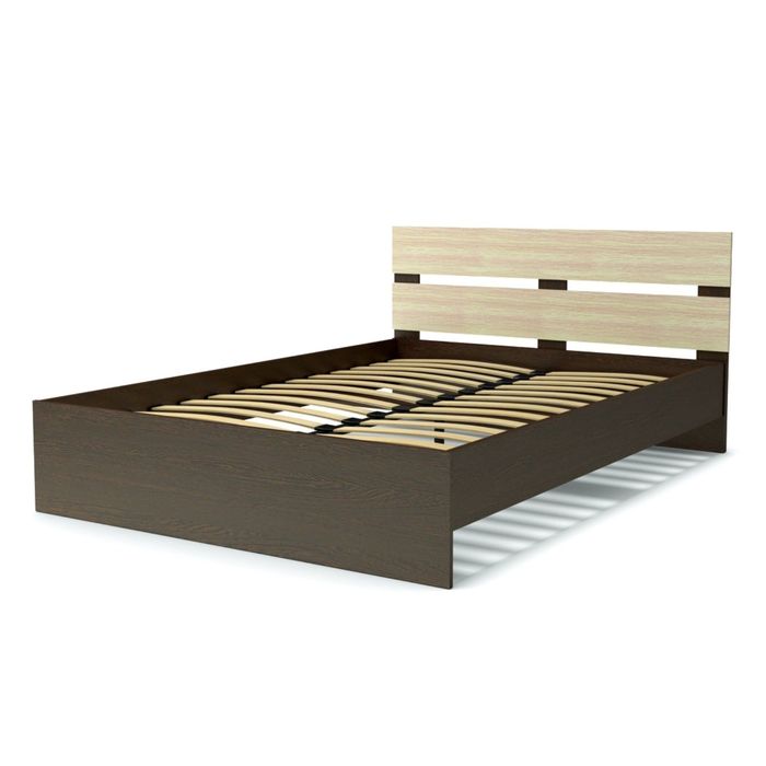 Кровать 140 с орт.основанием ЭКО СТИЛЬ венге/дуб млечный
