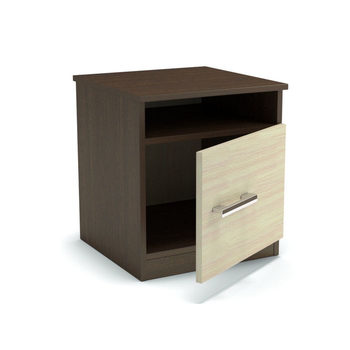 Тумба прикроватная ЭКО СТИЛЬ 420х380х497 венге/дуб млечный