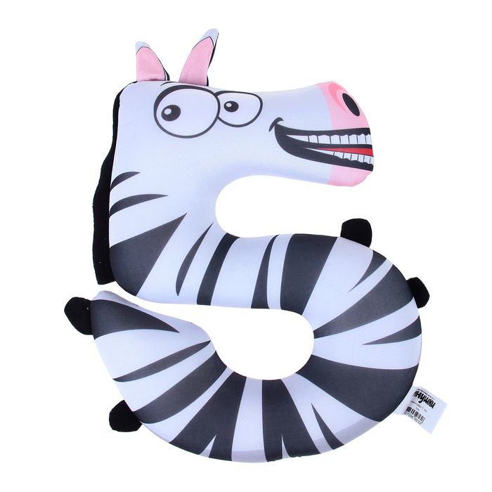 Мягкая игрушка-антистресс "Цифра пять — зебра", 33 см
