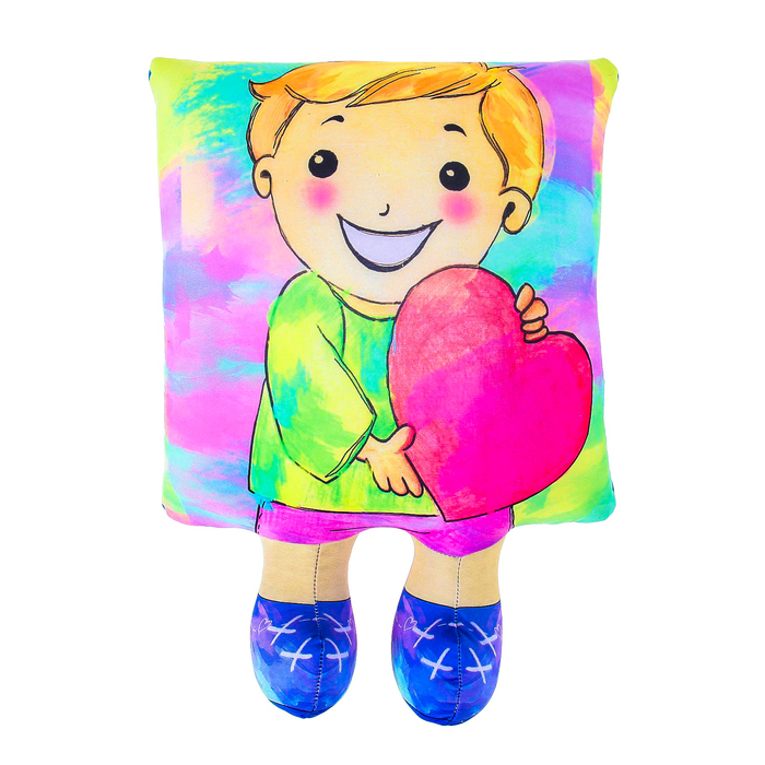 Мягкая антистресс-подушка "Мальчик 01", 42х30 см