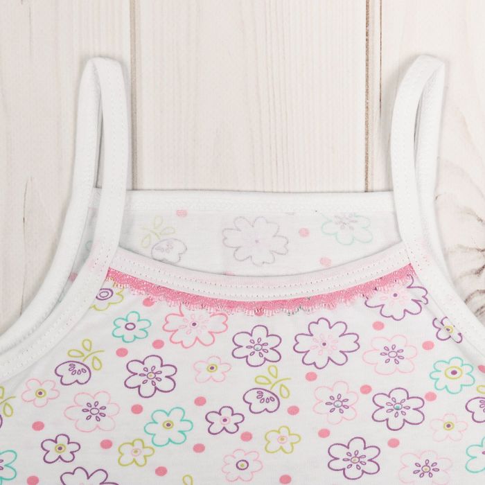 Майка на бретелях, рост 68 см, цвет МИКС 09203-10_М