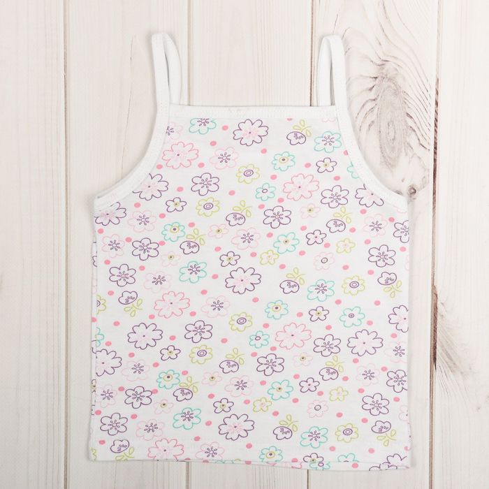 Майка на бретелях, рост 92 см, цвет МИКС 09203-10_М