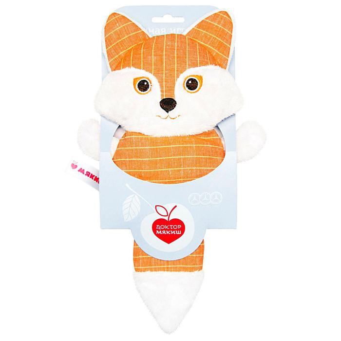 Развивающая мягкая игрушка с вишнёвыми косточками "Доктор Мякиш-Лиса"