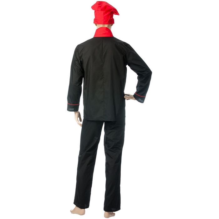 Костюм повара, модель 53, размер 56, рост 170-176 см, цвет чёрный