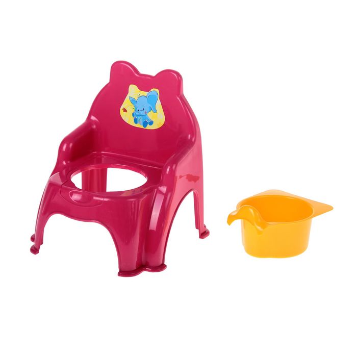 Горшок-стульчик «Слоник», цвет малиновый
