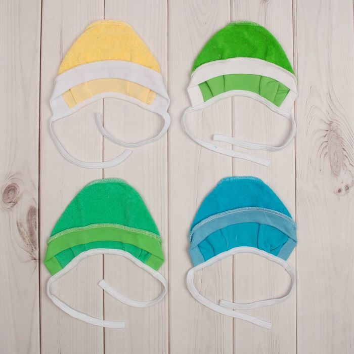 Чепчик махровый, размер 46-48, цвет МИКС 04103-19_М