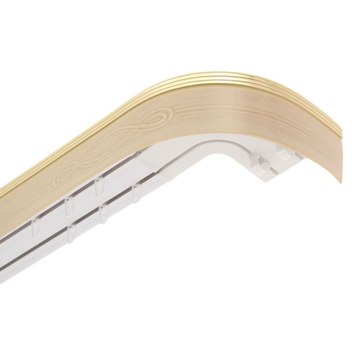 Карниз трехрядный 360 см, с декоративной планкой 7 см, "Ультракомпакт. Инфинити", цвет кото