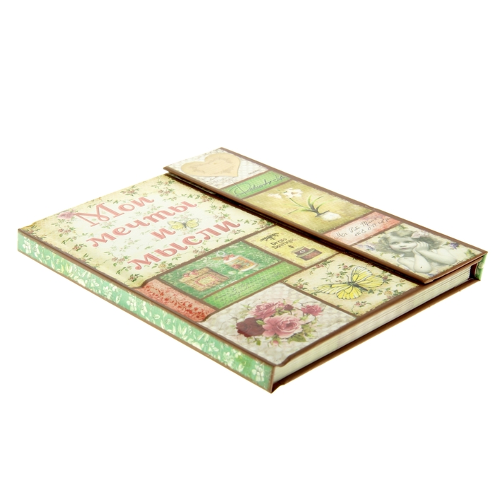 Ежедневник с магнитным клапаном "Мои мечты и мысли", твёрдая обложка, А5, 84 листа