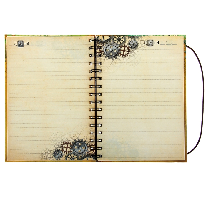 Ежедневник на гребне "Признаки мозговой активности", твёрдая обложка, А5, 96 листов