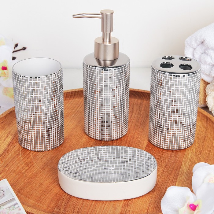 Набор аксессуаров для ванной комнаты, 4 предмета