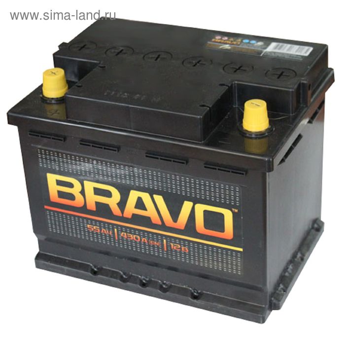 Аккумуляторная батарея BRAVO 55 А/ч - 6 СТ АПЗ, обратная полярность