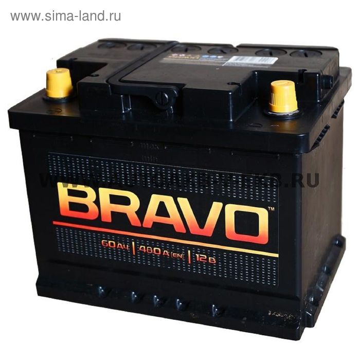 Аккумуляторная батарея BRAVO 60 А/ч - 6 СТ АПЗ, обратная полярность