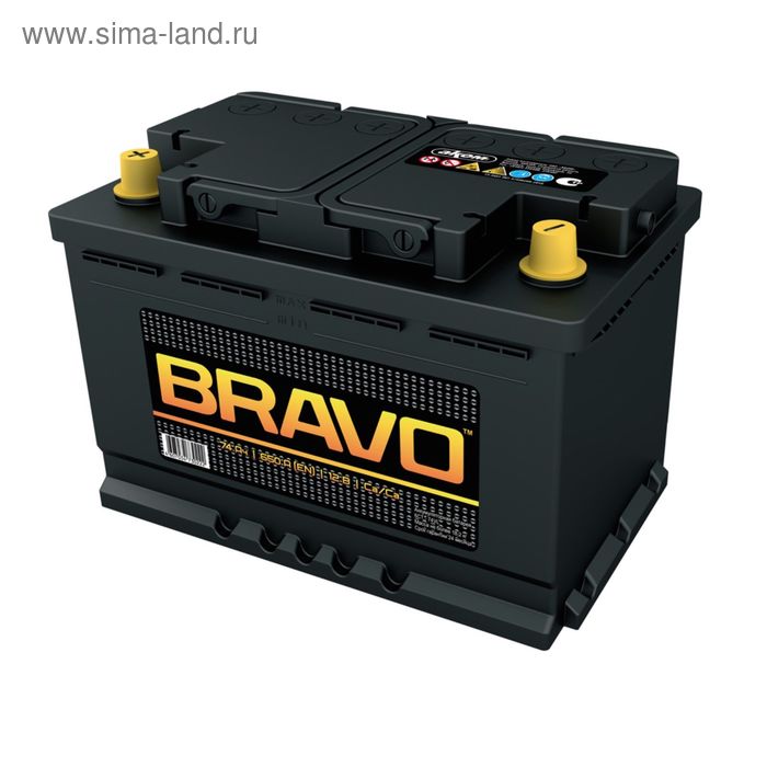 Аккумуляторная батарея BRAVO 74 А/ч - 6 СТ АПЗ, прямая полярность