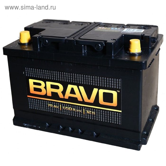 Аккумуляторная батарея BRAVO 74 А/ч - 6 СТ АПЗ, обратная полярность