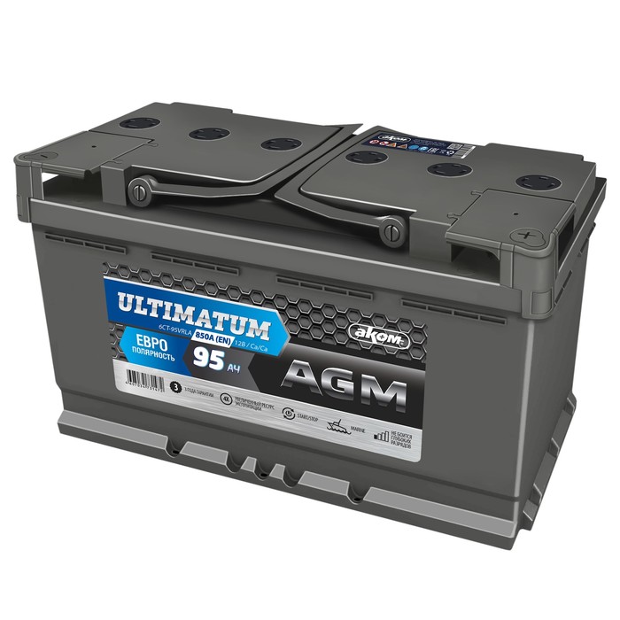 Аккумуляторная батарея ULTIMATUM 95 А/ч - 6 СТ АПЗ, обратная полярность