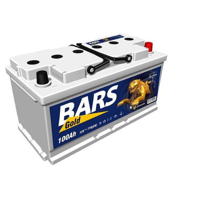 Аккумуляторная батарея BARS Gold 100 А/ч - 6СТ АПЗ, 100 211 0 188, обратная полярность