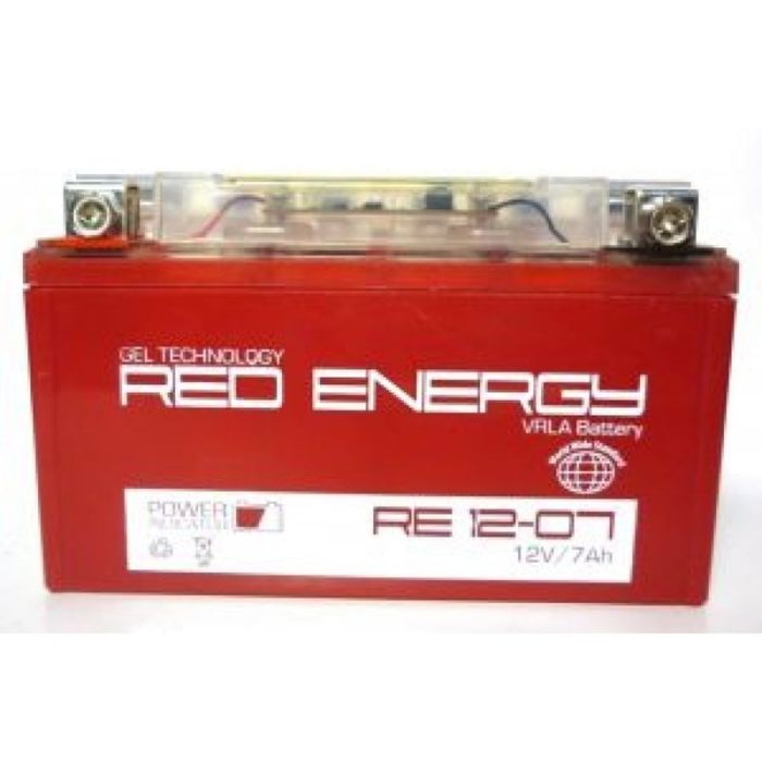 Аккумуляторная батарея Red Energy 12-07 moto 7 А/ч - 6СТ AGM, тип. YTX7A-BS