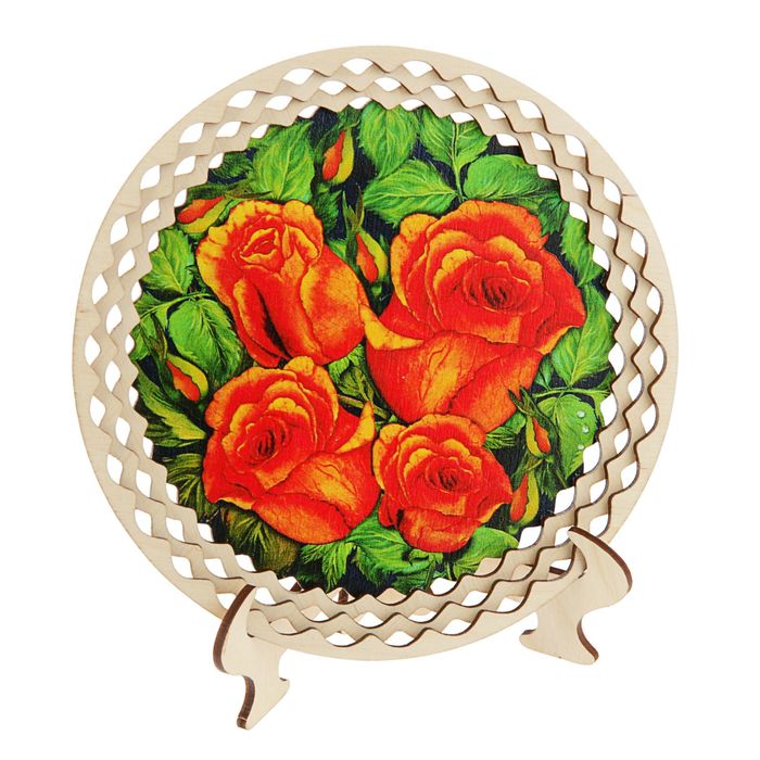 Тарелка на подставке "Розарий"