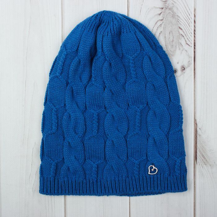 Шапка женская "ГРЕТА", размер 58, цвет ярко-синий 1803713