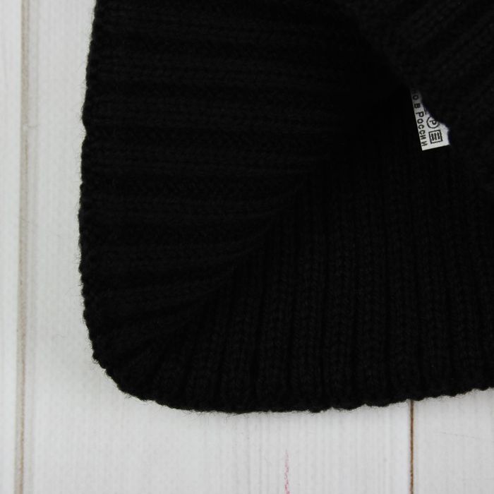 Шапка женская "Ю-ТЕН", размер 56-58, цвет черный 18049001