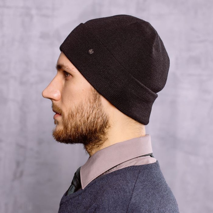 Шапка мужская "ГЕНРИ", размер 56-58, цвет черный 1804001