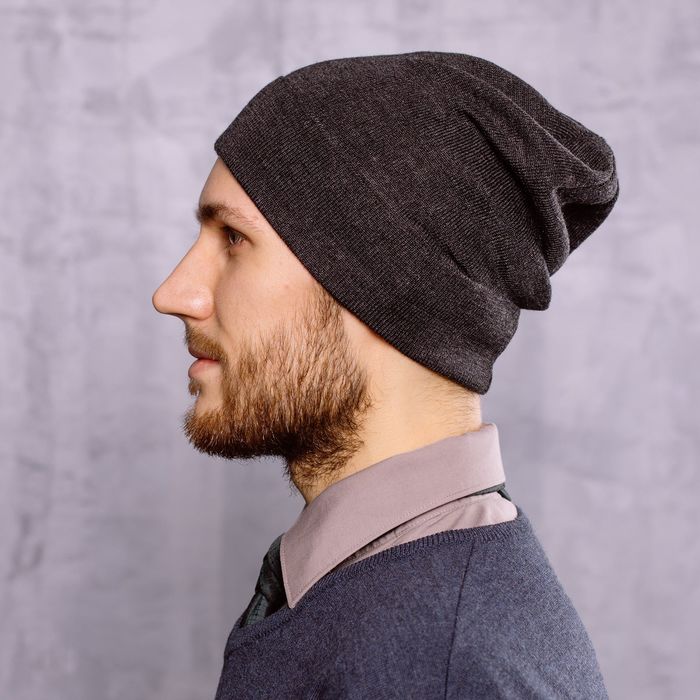 Шапка мужская "ГЕНРИ", размер 56-58, цвет темно-серый 1804005