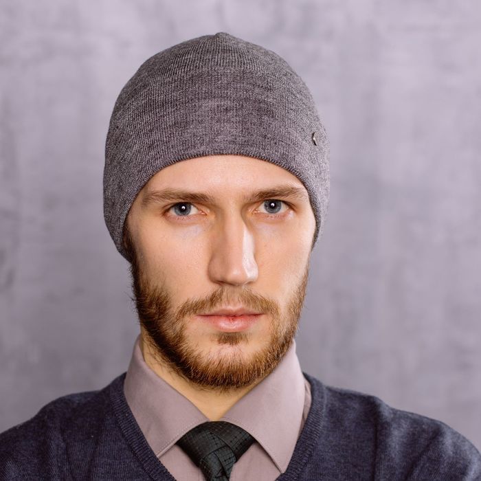Шапка мужская "ГЕНРИ", размер 56-58, цвет серый 1804004